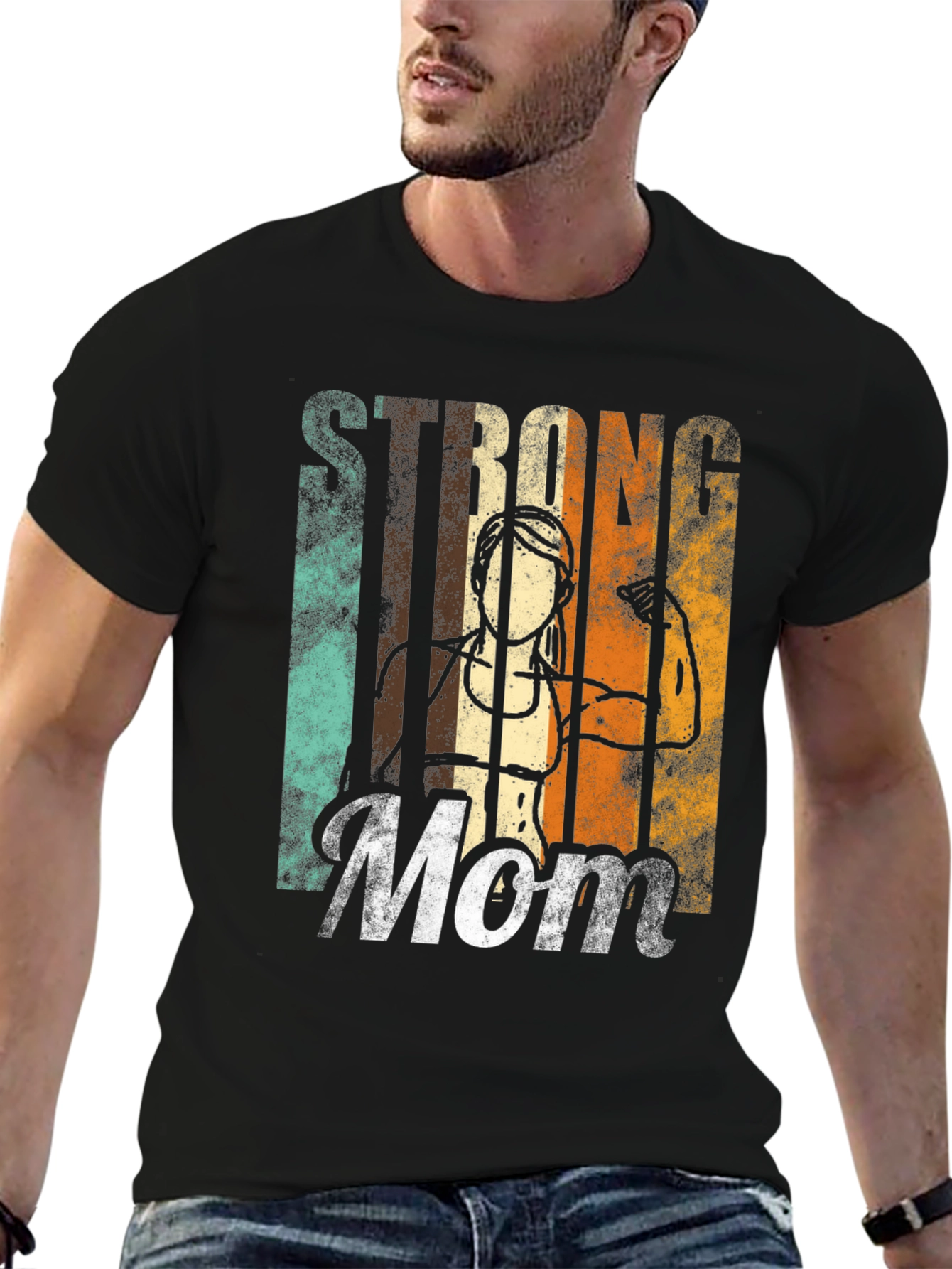 Strong Mom Graphic T-Shirt - Fitness Inspired