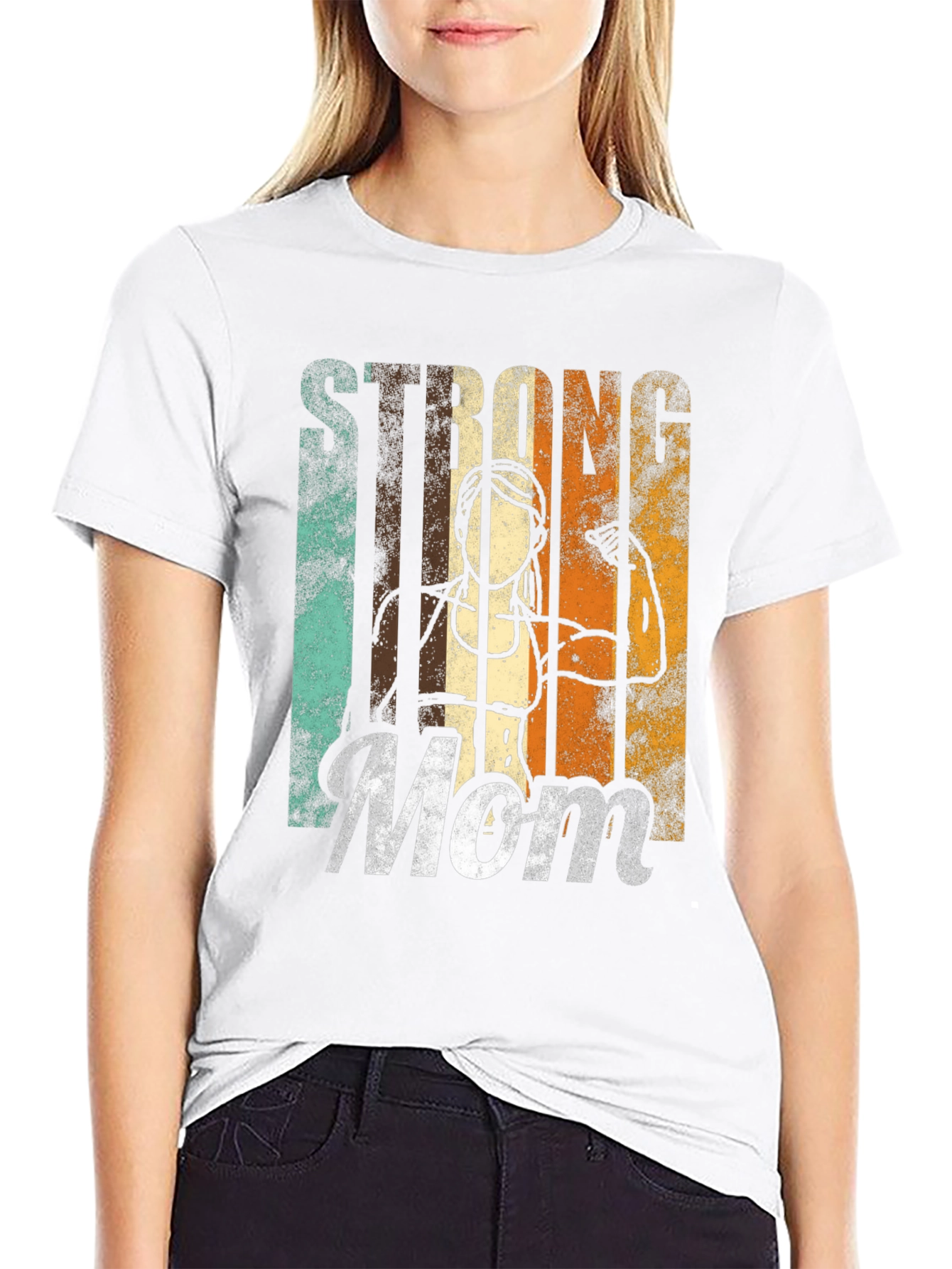 Strong Mom Graphic T-Shirt - Fitness Inspired