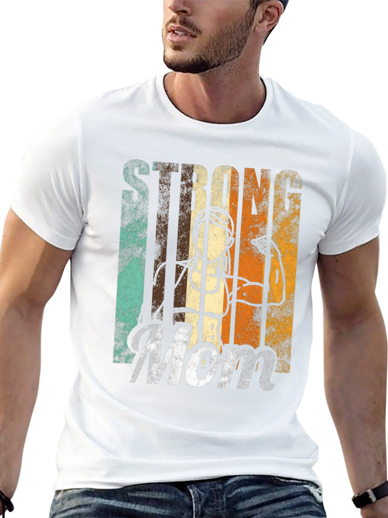Strong Mom Graphic T-Shirt - Fitness Inspired