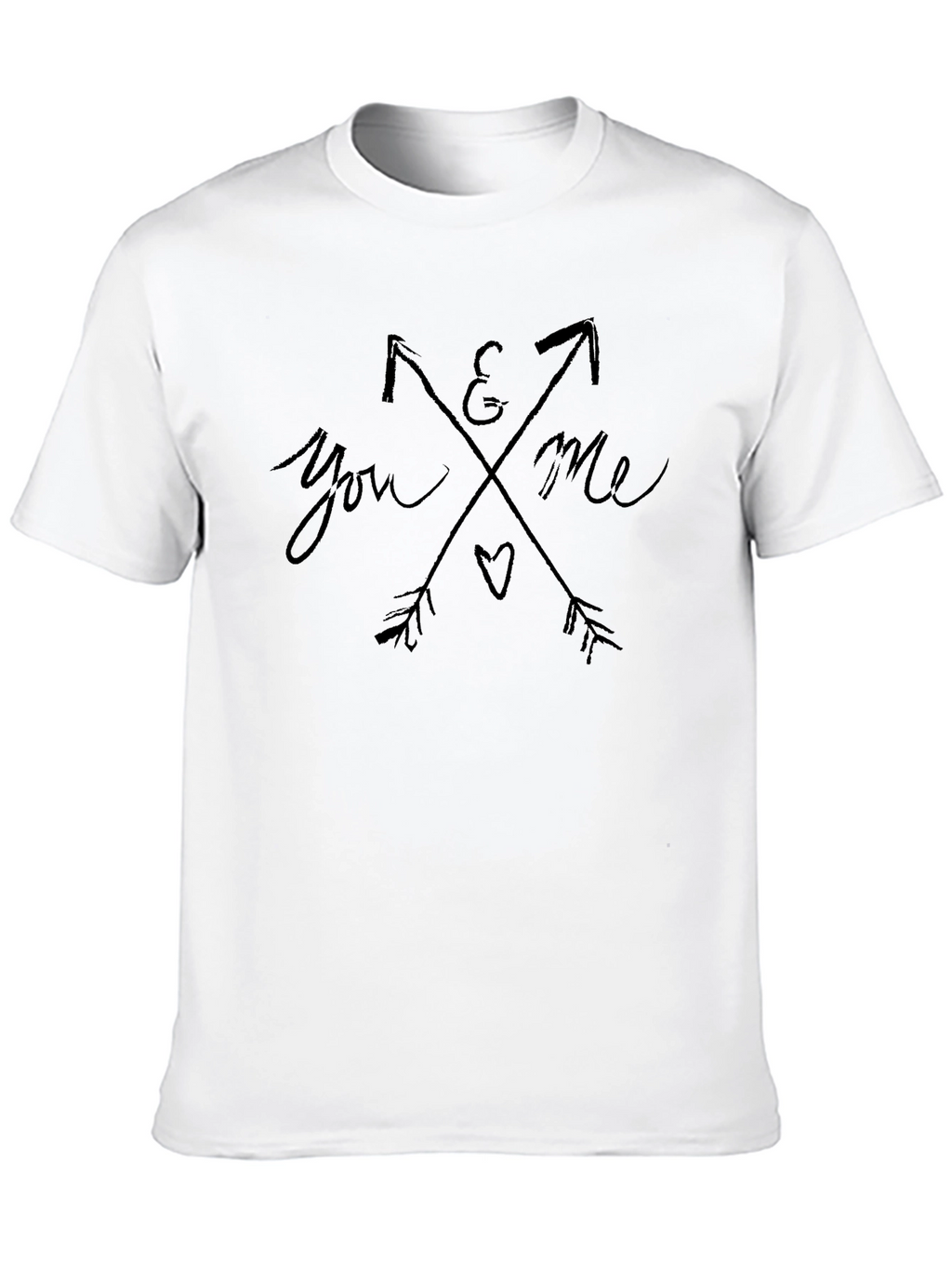 You & Me Arrow Graphic Print Black T-Shirt