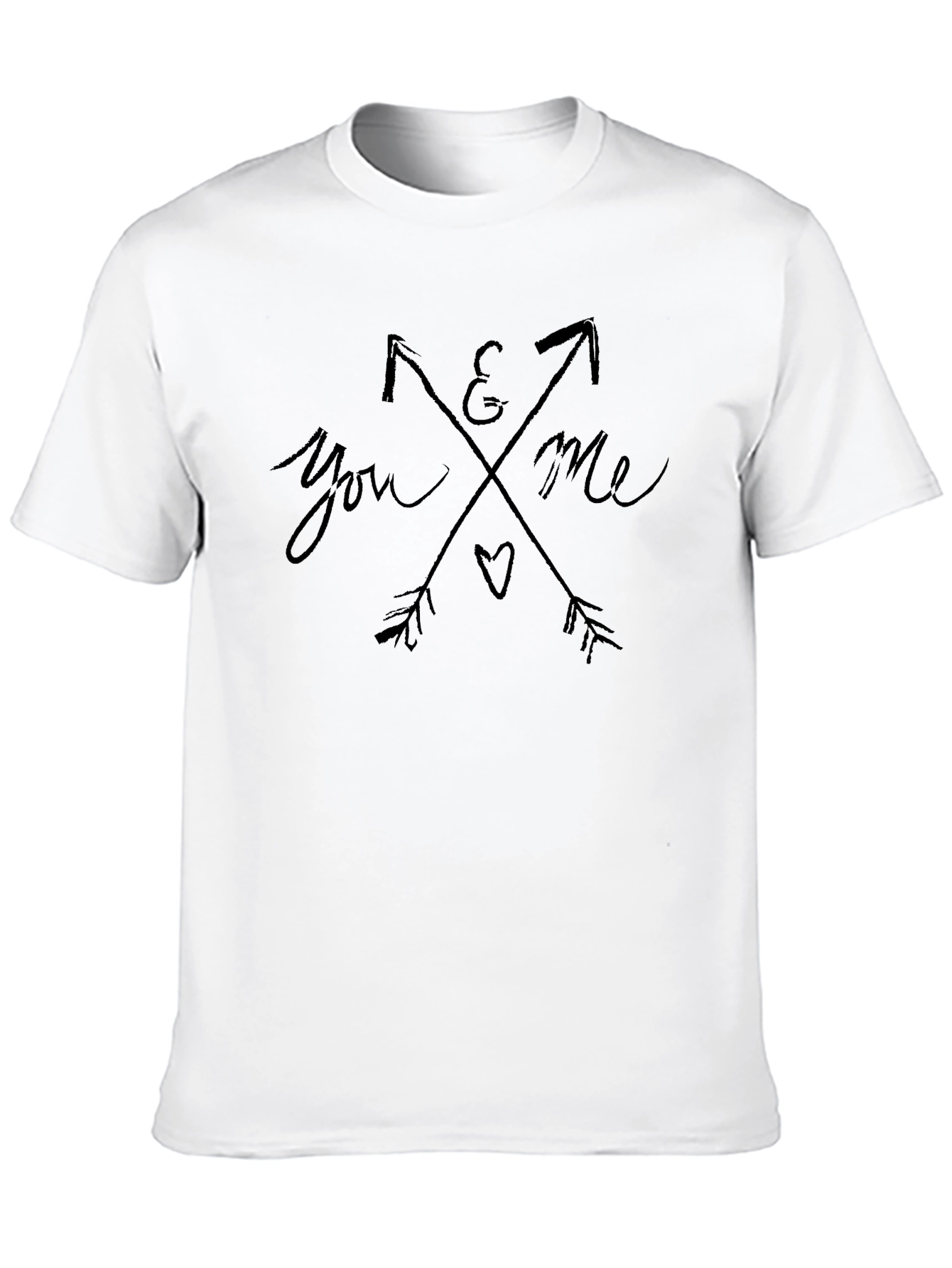 You & Me Arrow Graphic Print Black T-Shirt