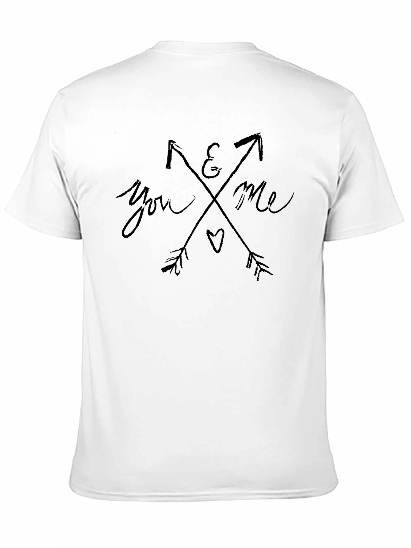You & Me Arrow Graphic Print Black T-Shirt