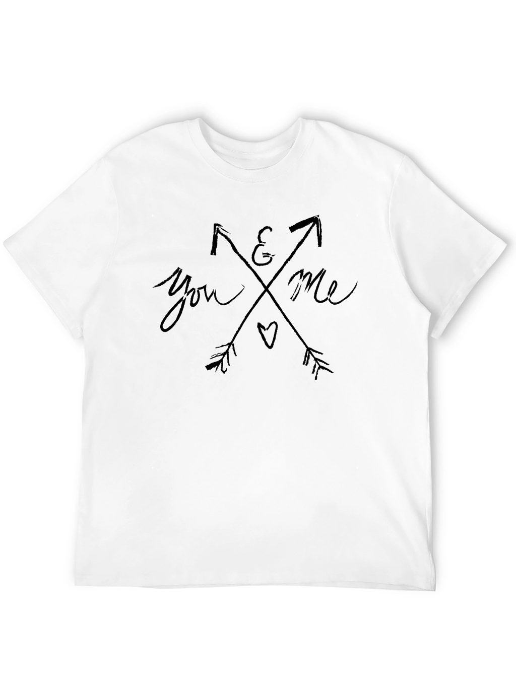 You & Me Arrow Graphic Print Black T-Shirt