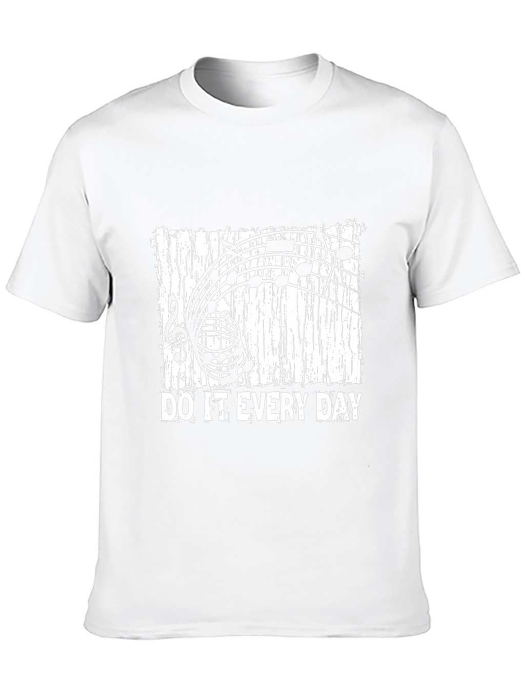 Music Notes Do It Every Day Black T-Shirt