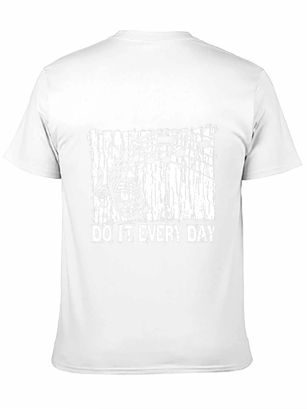 Music Notes Do It Every Day Black T-Shirt