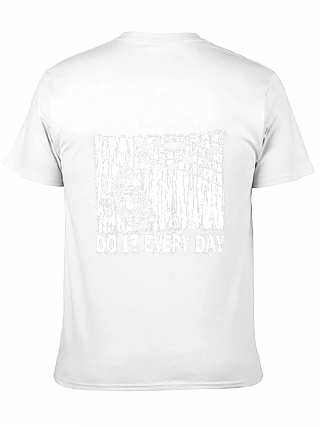 Music Notes Do It Every Day Black T-Shirt