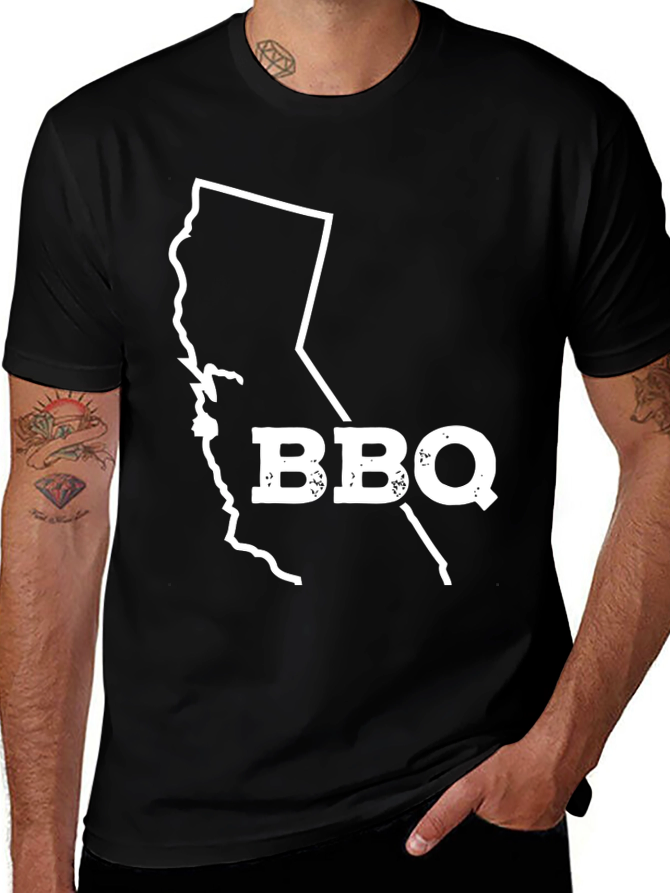 BBQ California State Silhouette Graphic Tee
