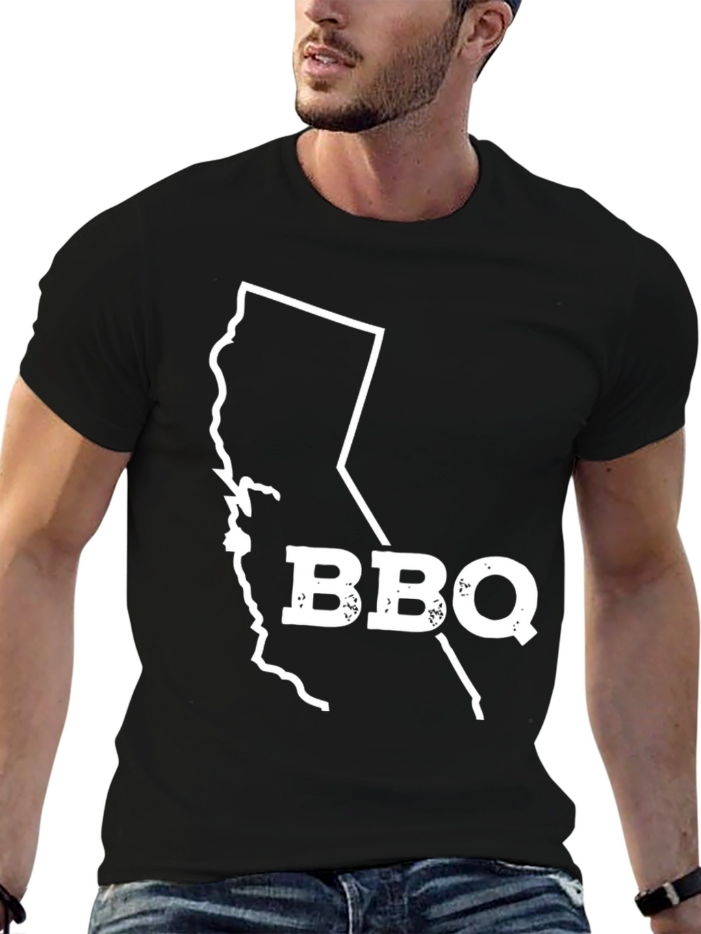 BBQ California State Silhouette Graphic Tee