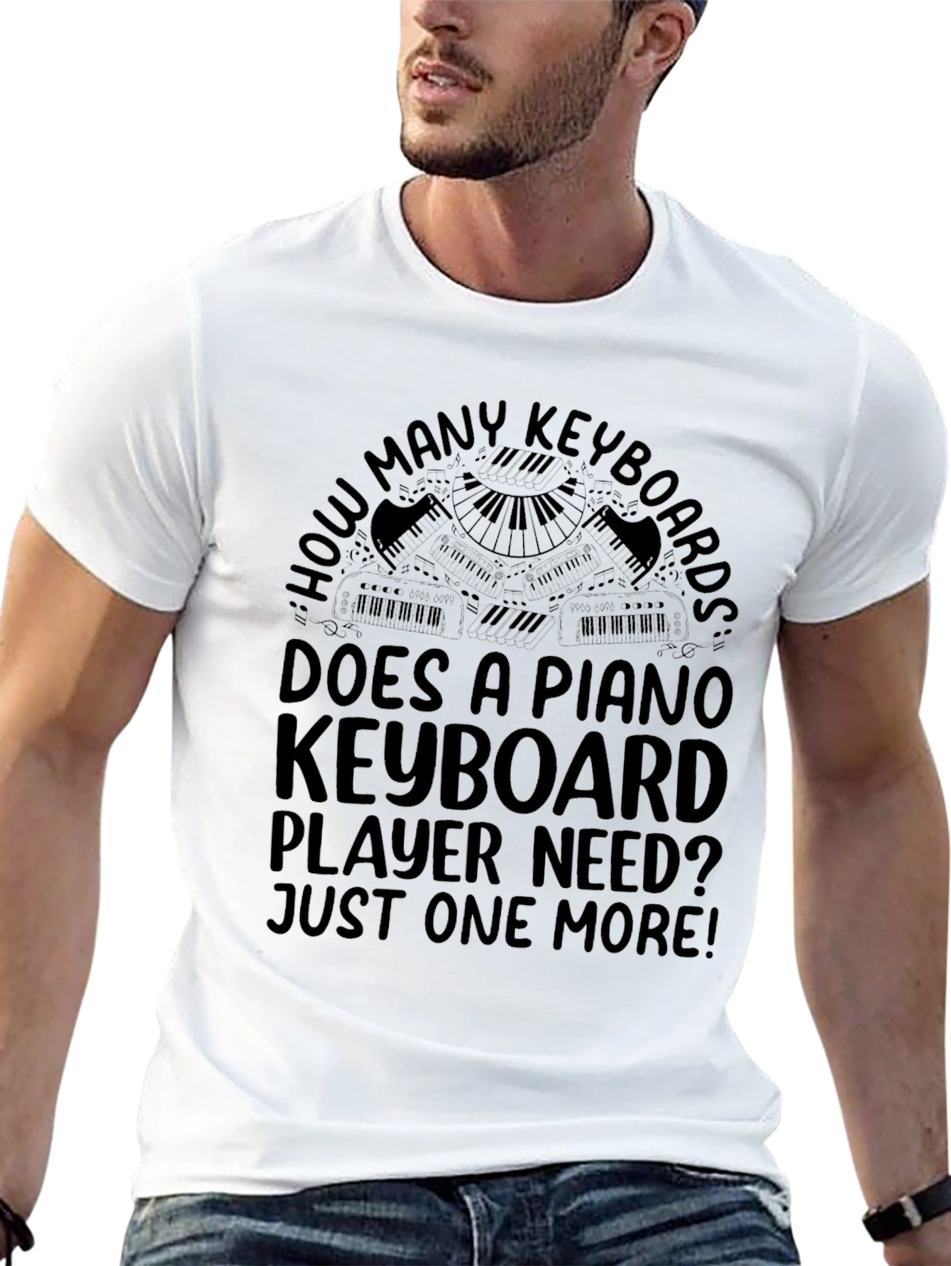 Piano Keyboard Player T-Shirt - Just One More!