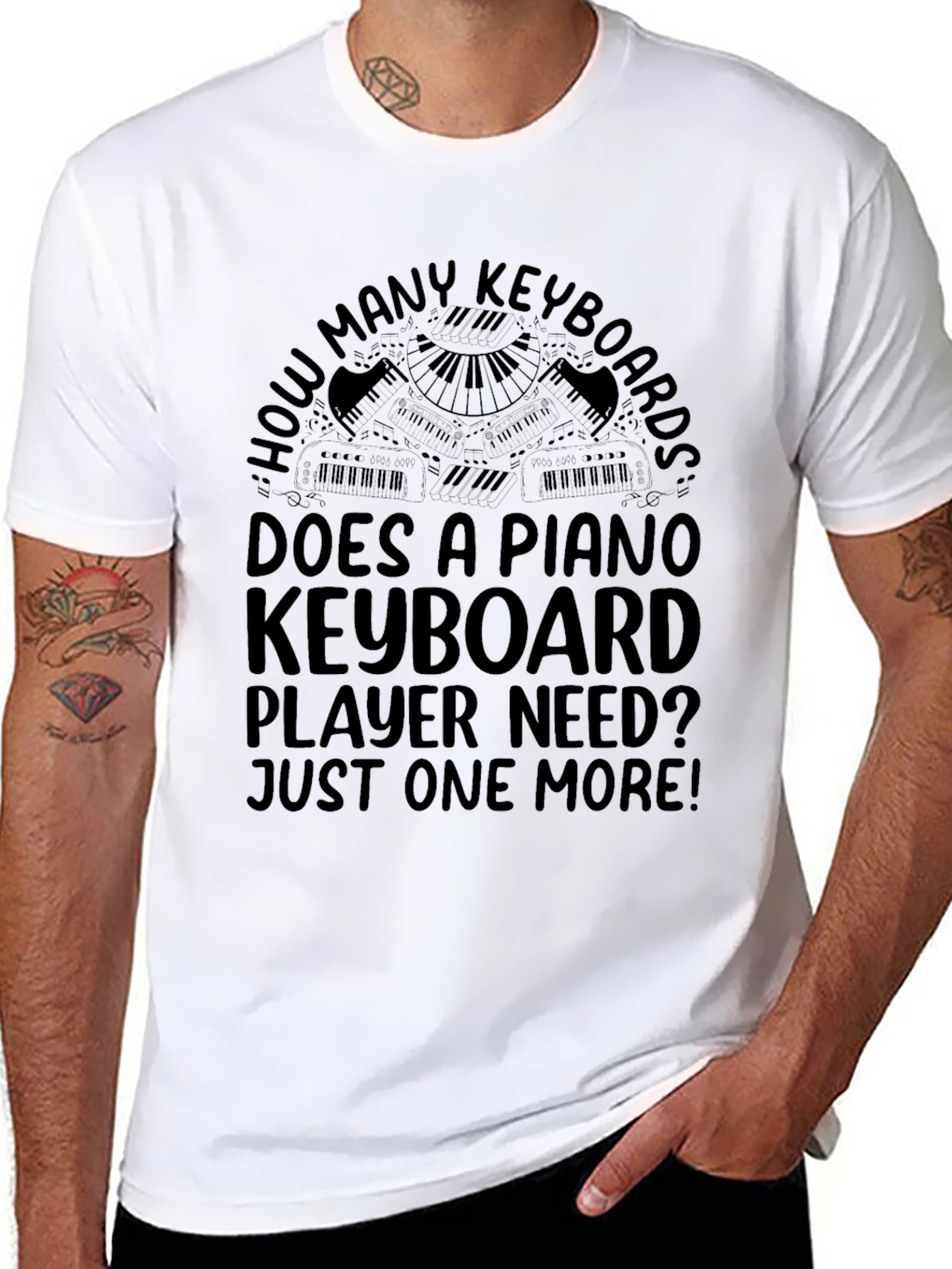 Piano Keyboard Player T-Shirt - Just One More!
