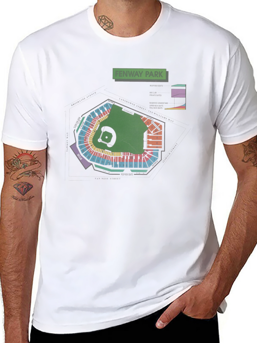 Fenway Park Blueprint T-Shirt