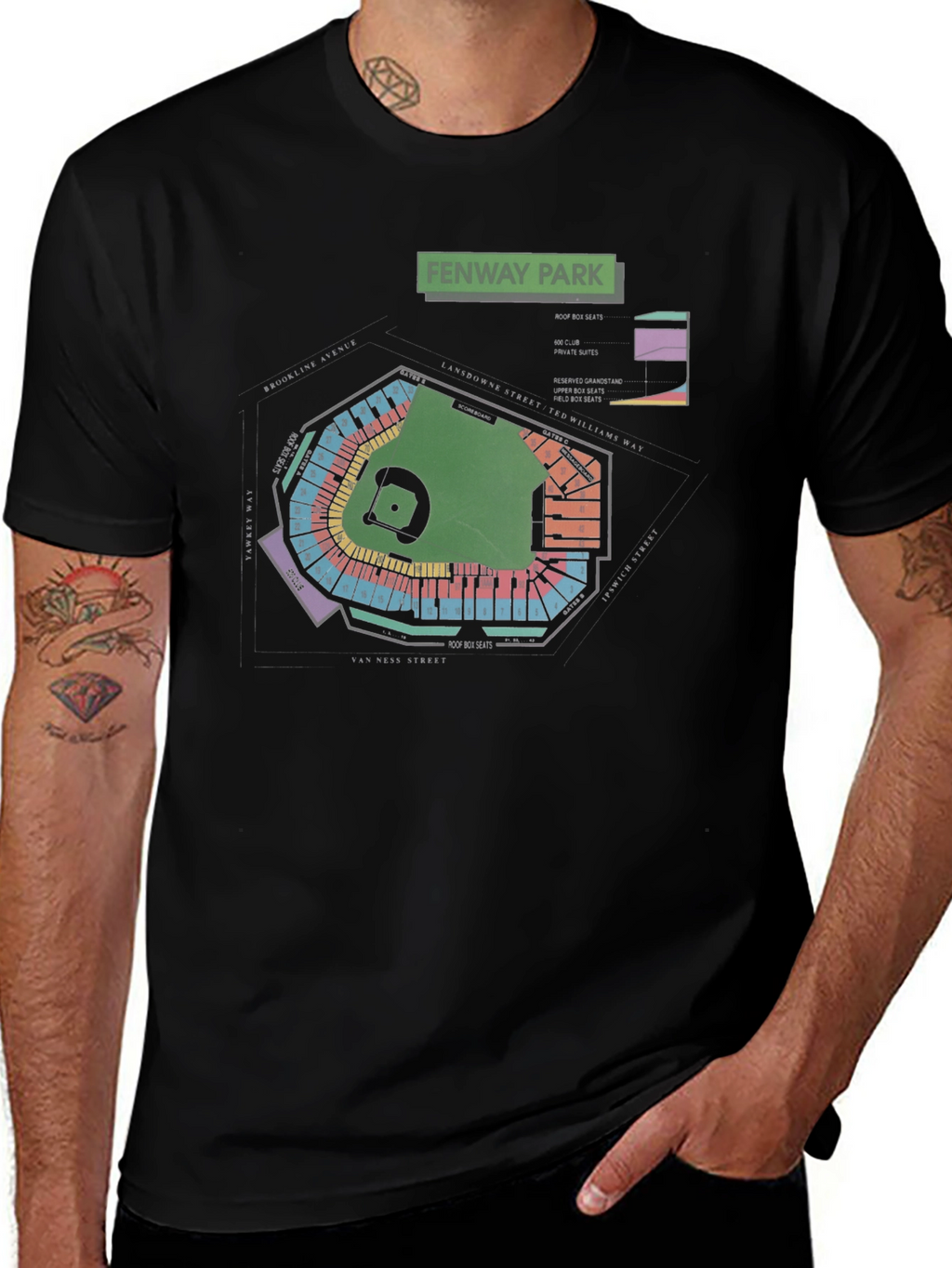 Fenway Park Blueprint T-Shirt