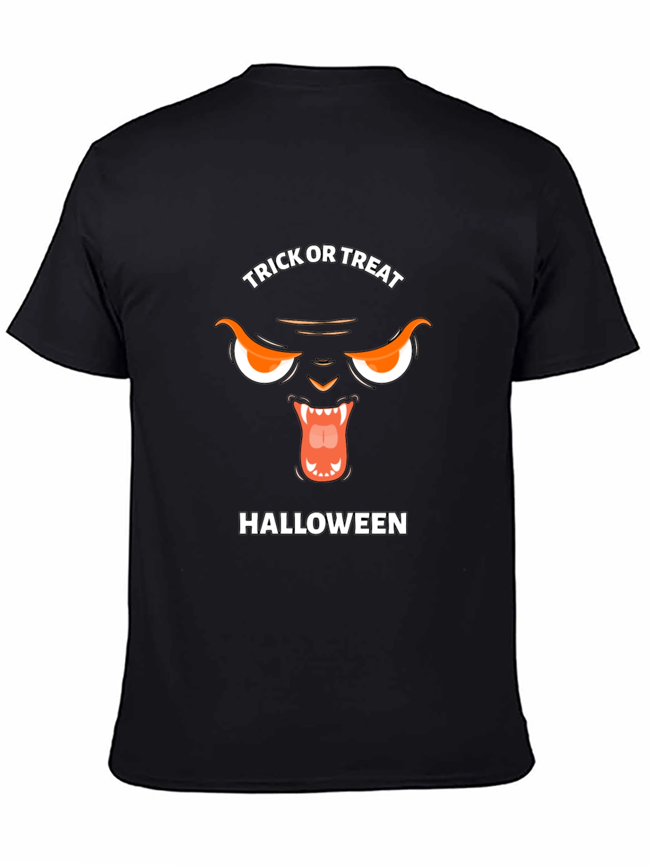 Halloween Trick or Treat Black Cat Graphic Tee