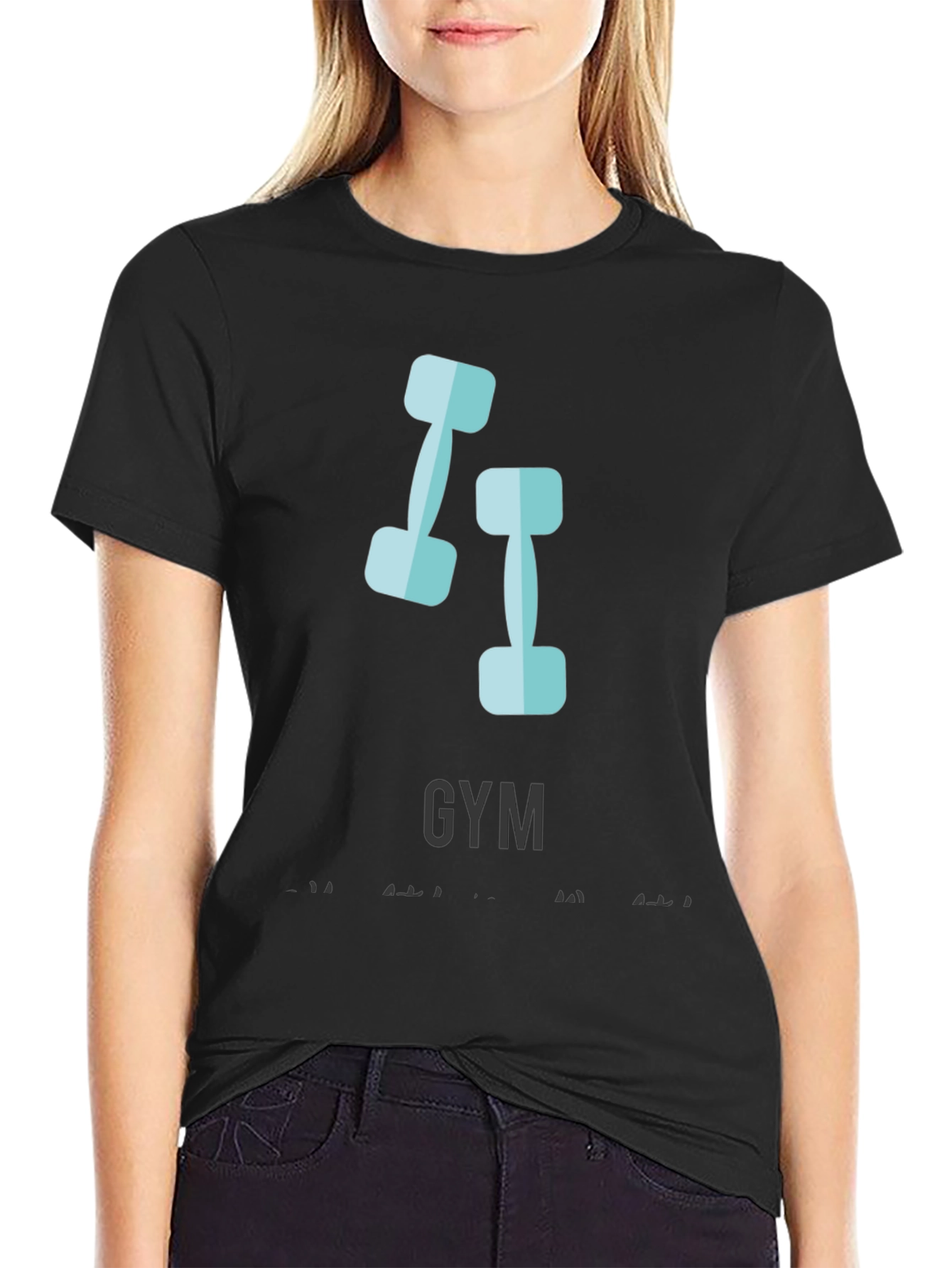 Gym Motivation T-Shirt Black Cotton Tee