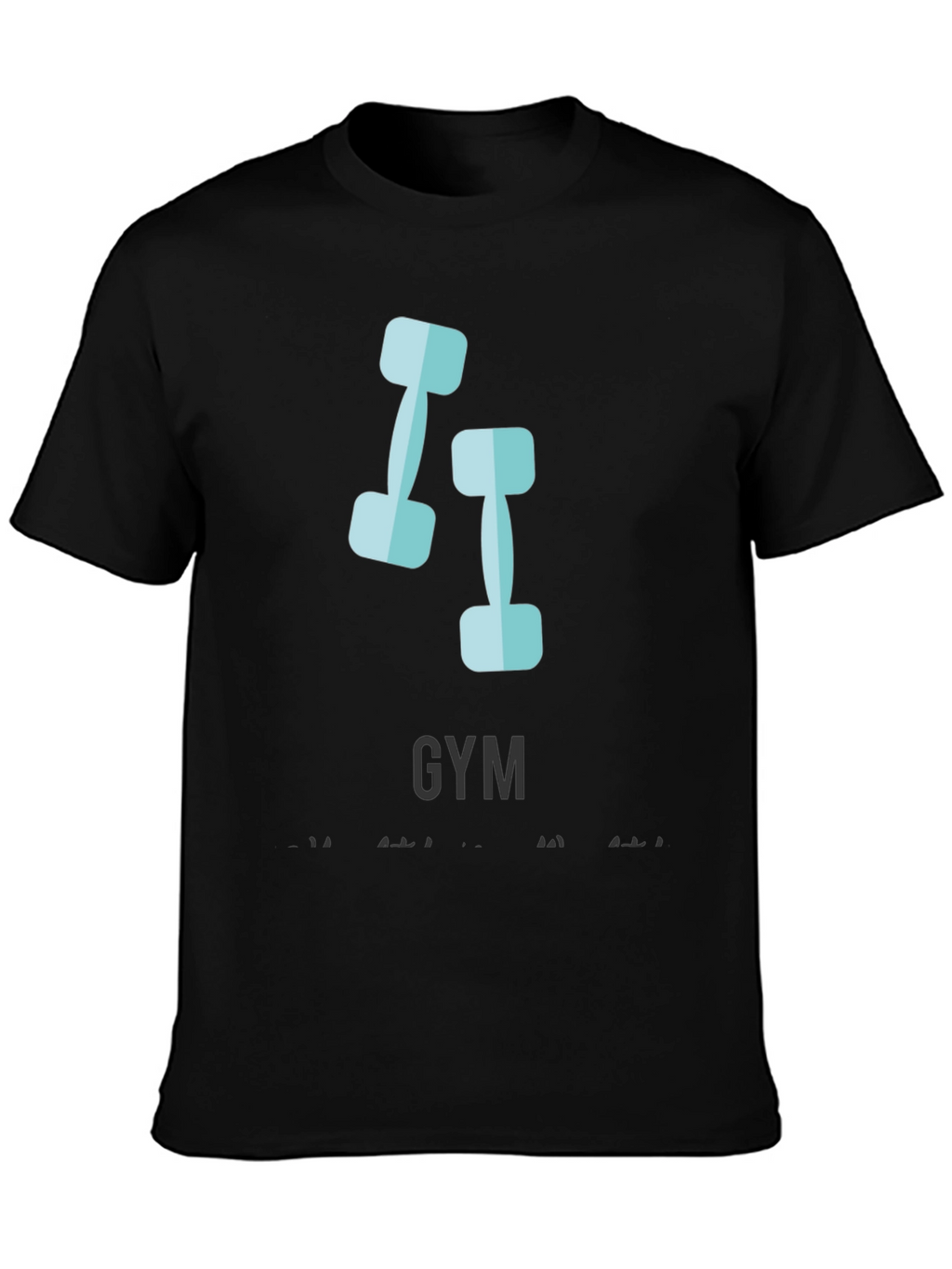 Gym Motivation T-Shirt Black Cotton Tee