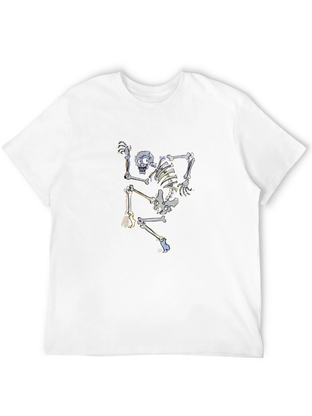 Skeleton Graphic Black Tee - Unique Design