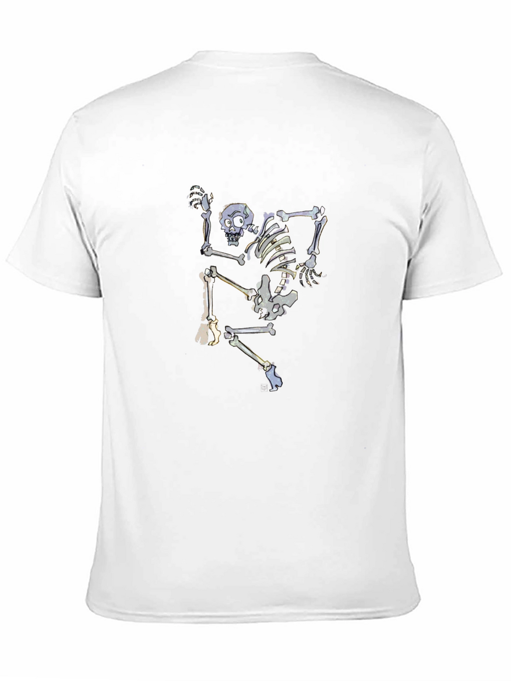 Skeleton Graphic Black Tee - Unique Design