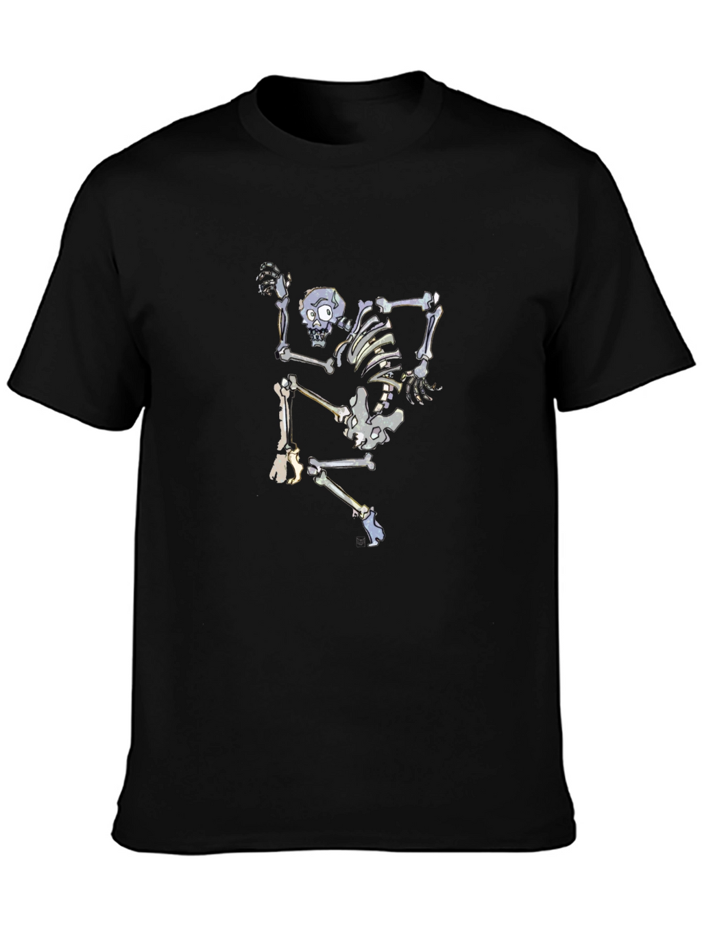 Skeleton Graphic Black Tee - Unique Design