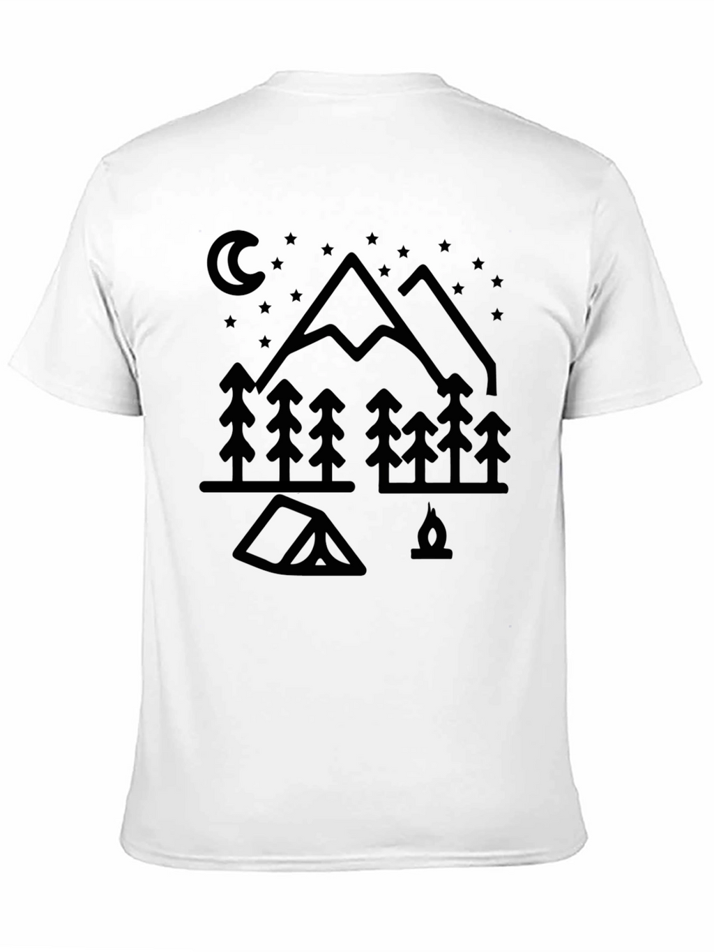Camping Adventure Black Graphic Tee
