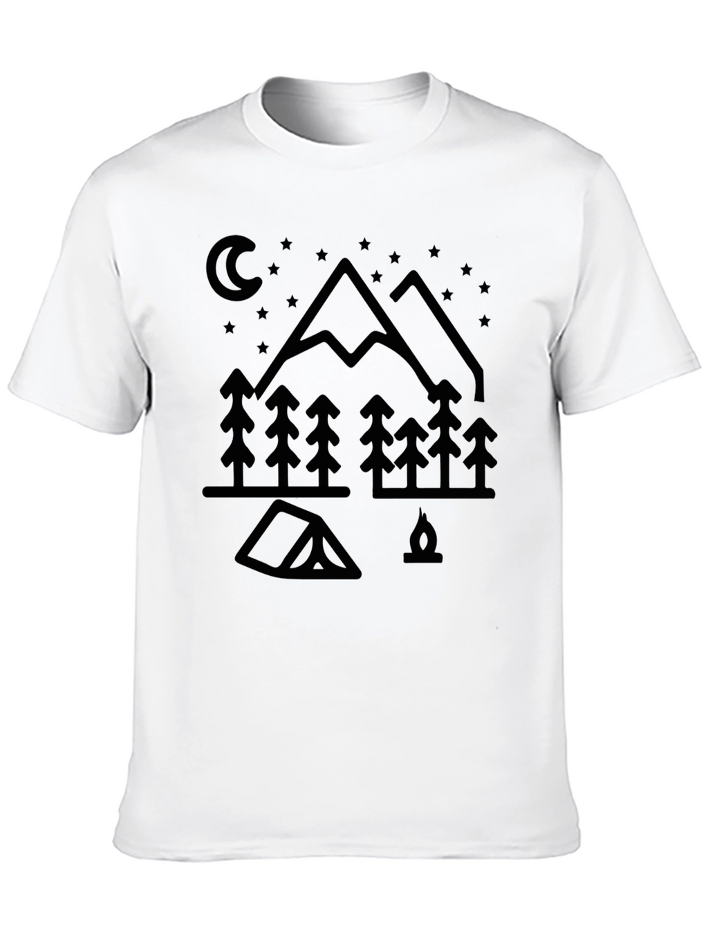 Camping Adventure Black Graphic Tee