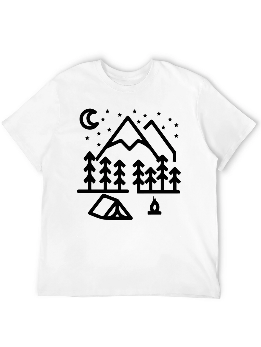 Camping Adventure Black Graphic Tee