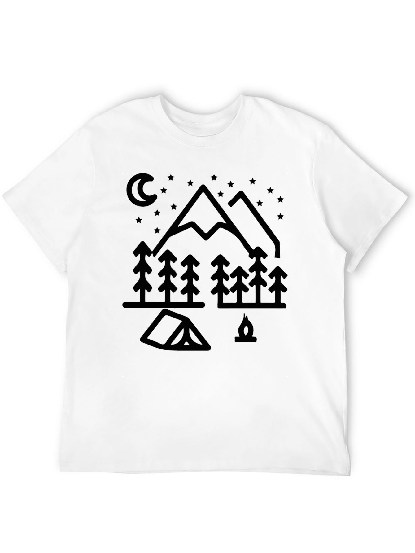 Camping Adventure Black Graphic Tee