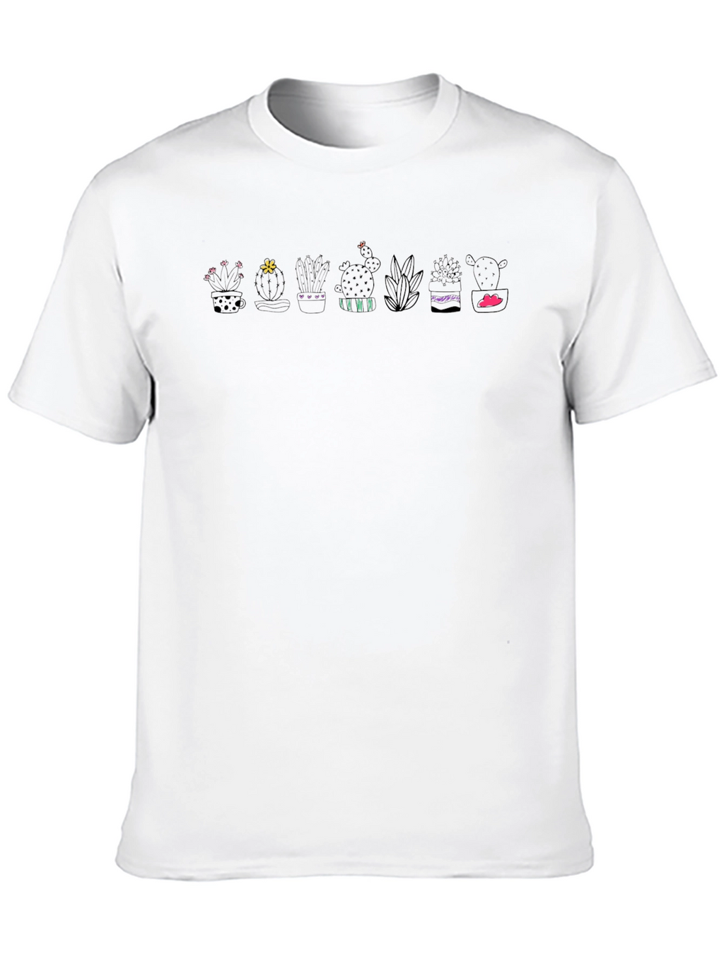 Cactus Plant Graphic Tee - Black Cotton T-Shirt