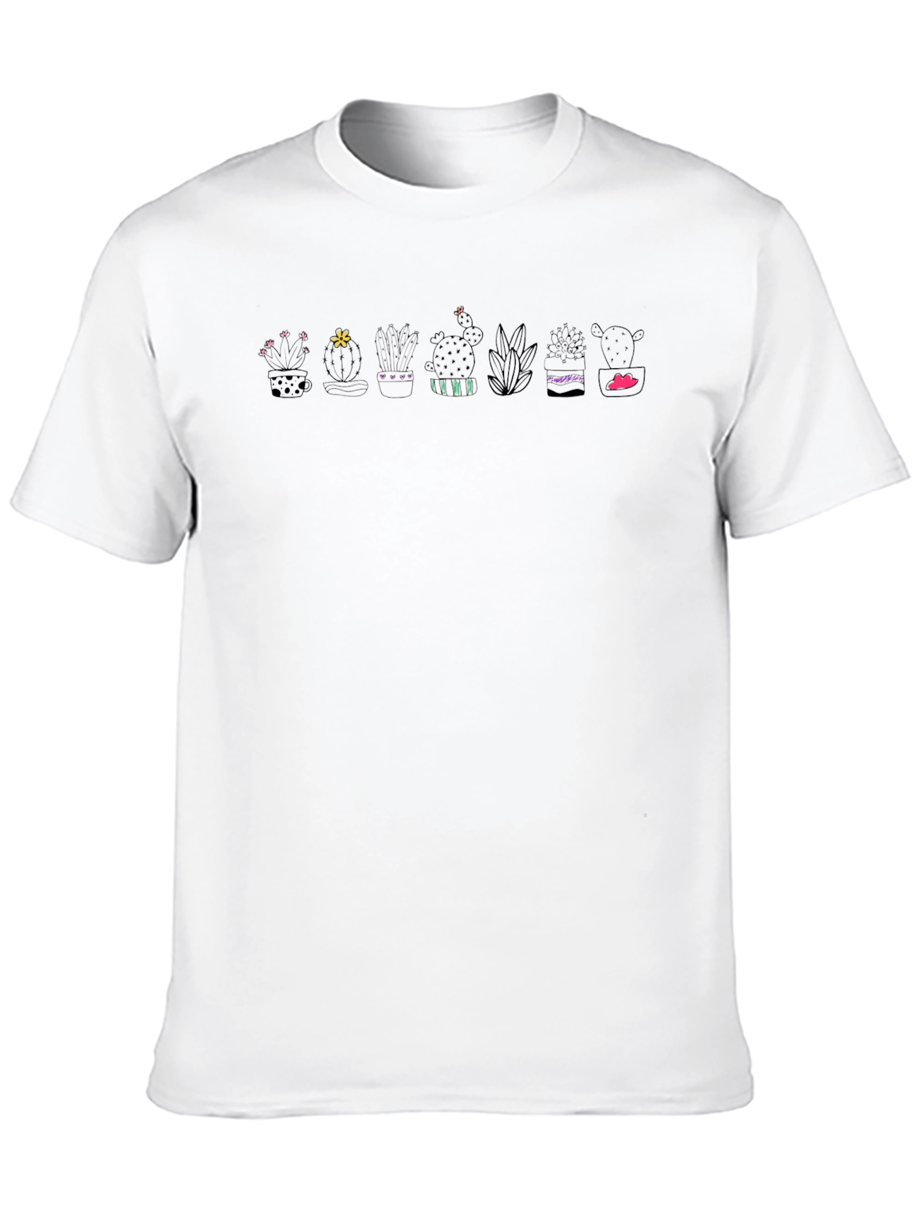 Cactus Plant Graphic Tee - Black Cotton T-Shirt