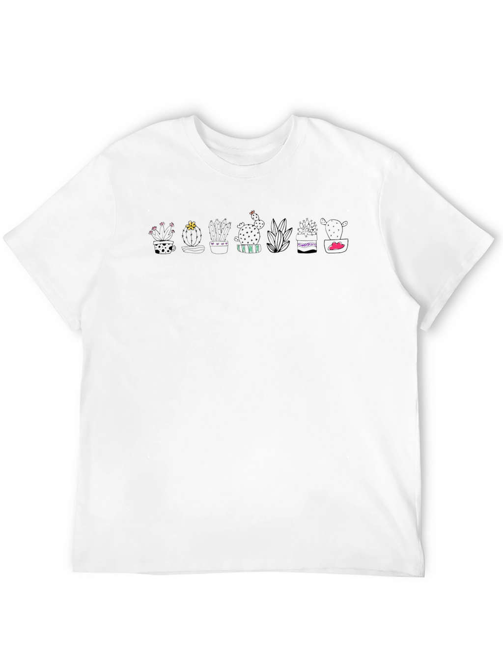 Cactus Plant Graphic Tee - Black Cotton T-Shirt