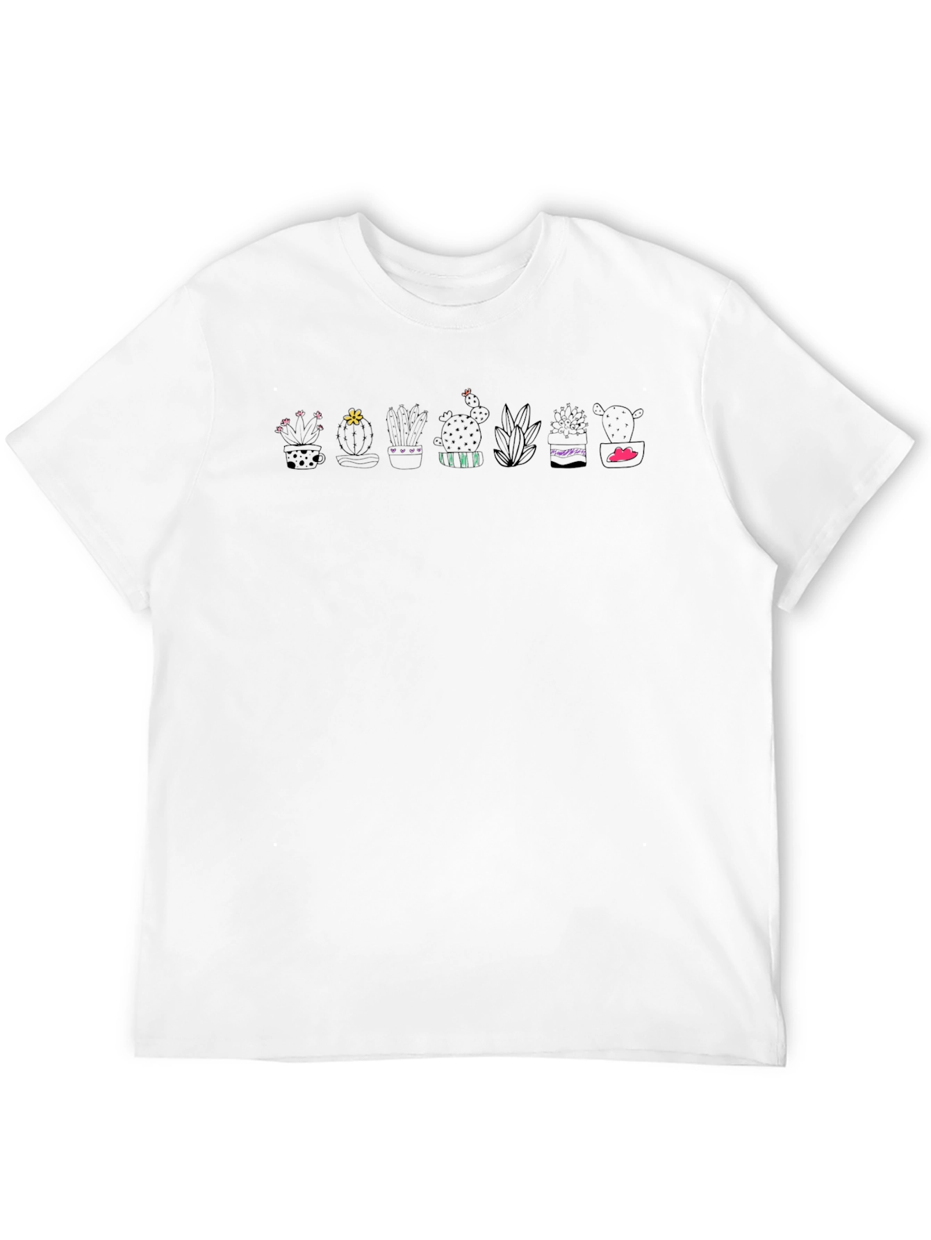 Cactus Plant Graphic Tee - Black Cotton T-Shirt