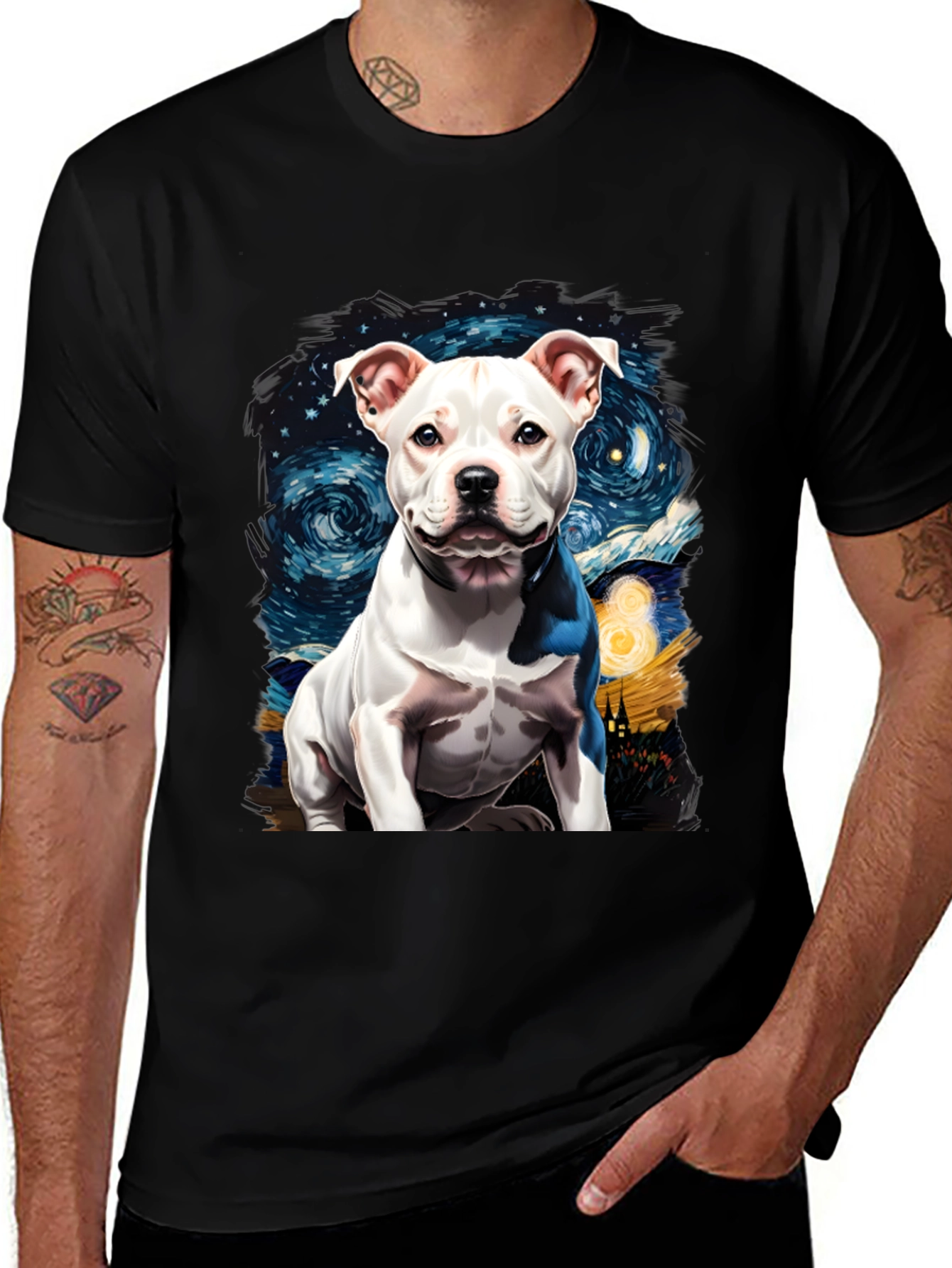 Dog Starry Night Graphic Tee