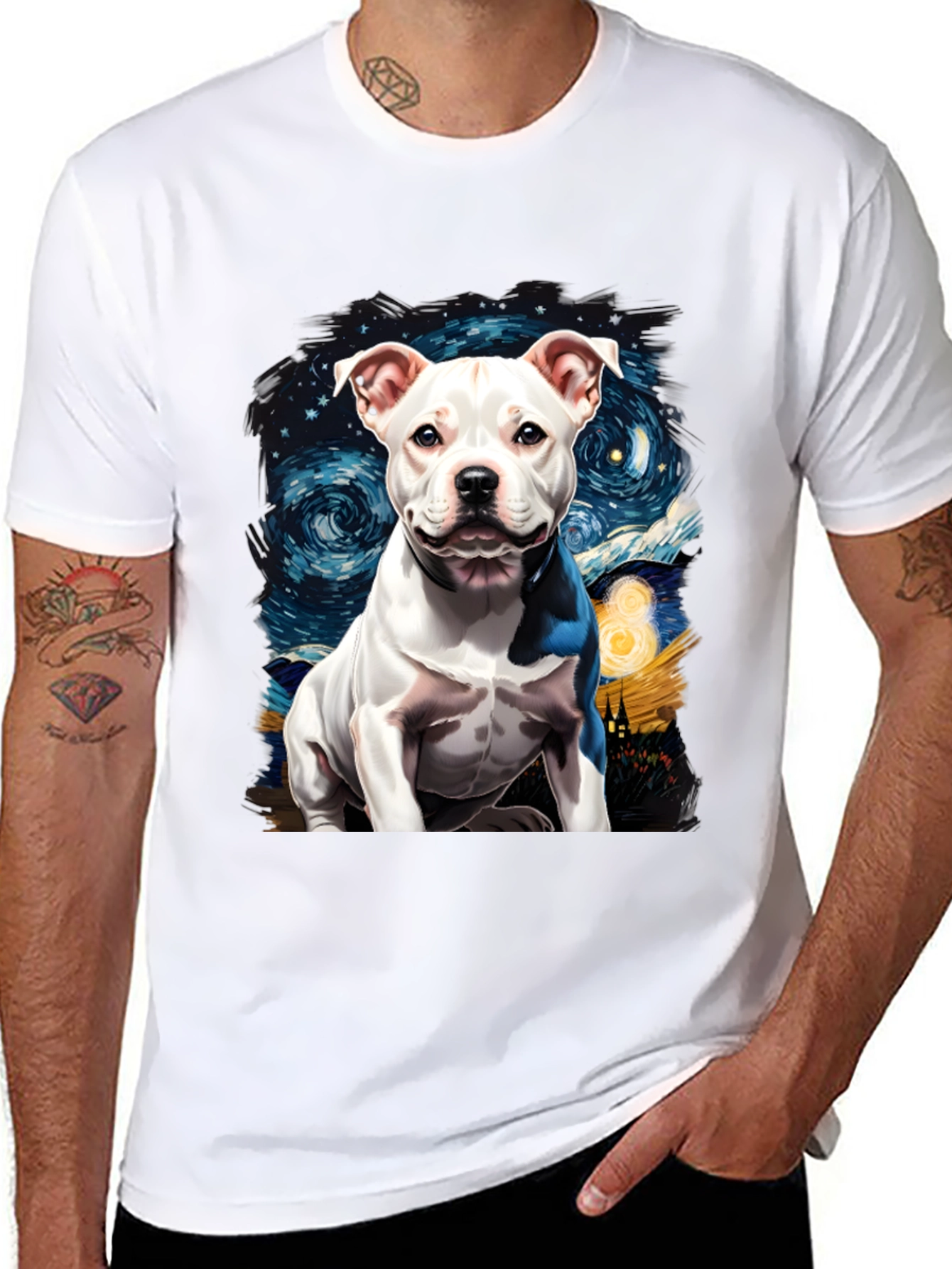 Dog Starry Night Graphic Tee