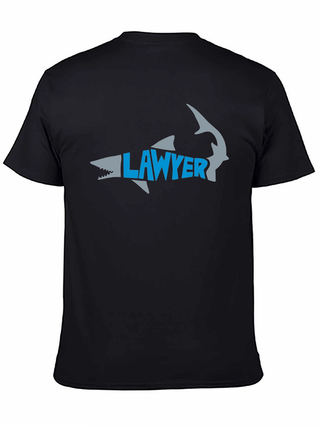 Lawyer Shark Graphic Tee - Black Cotton T-Shirt