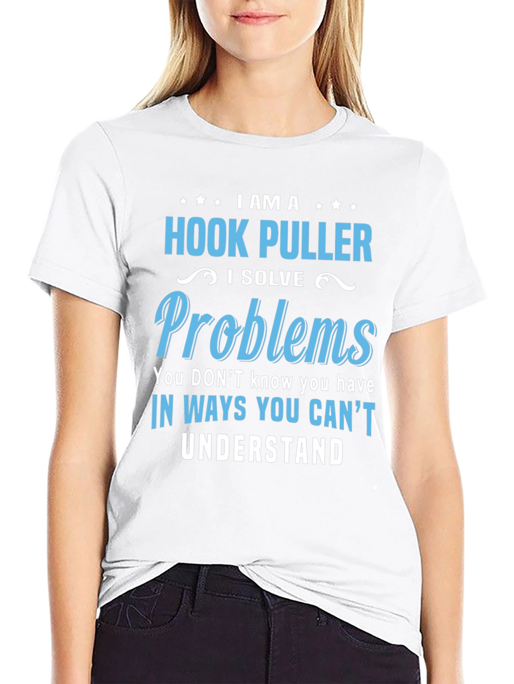 Hook Puller T-Shirt - I Solve Problems Funny Tee