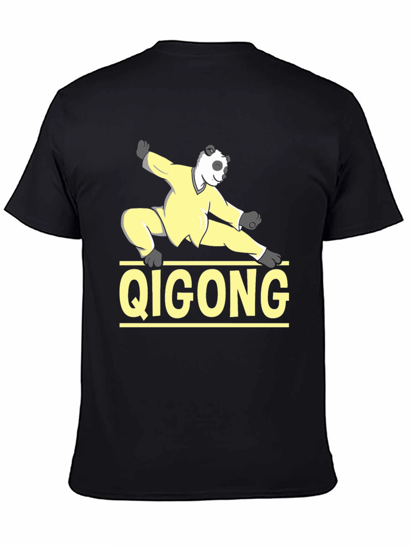 Panda Qigong Black T-Shirt