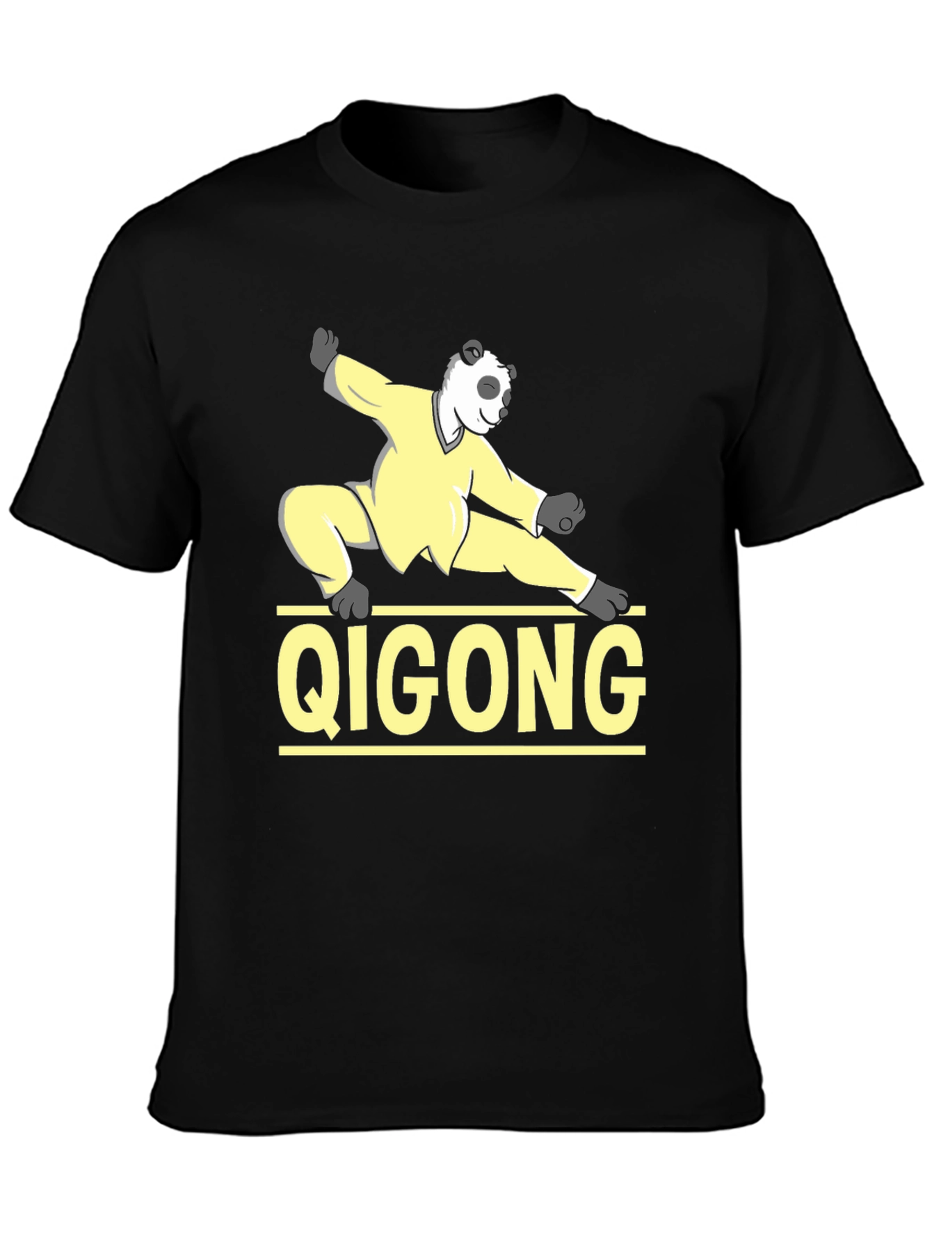 Panda Qigong Black T-Shirt