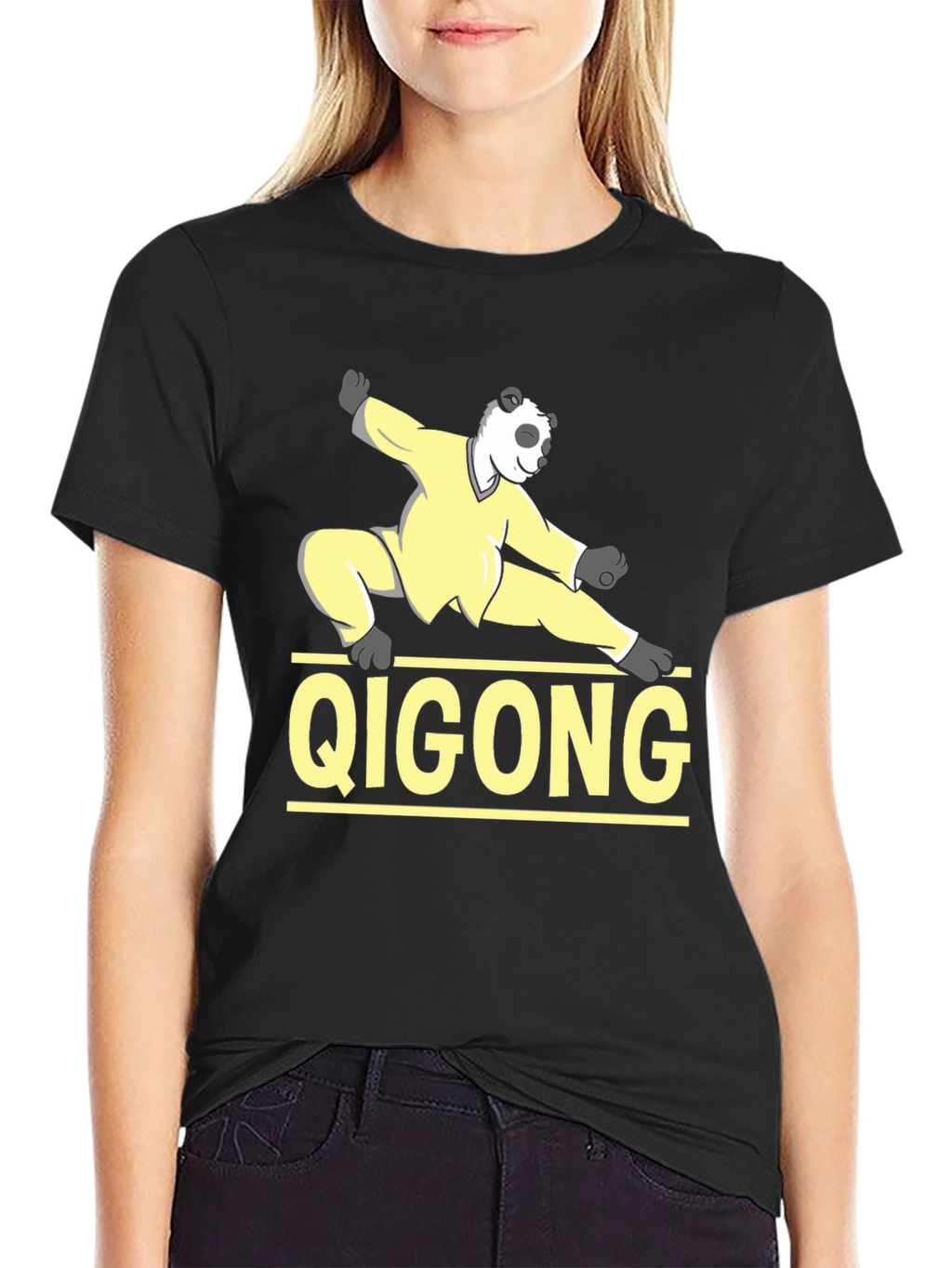 Panda Qigong Black T-Shirt