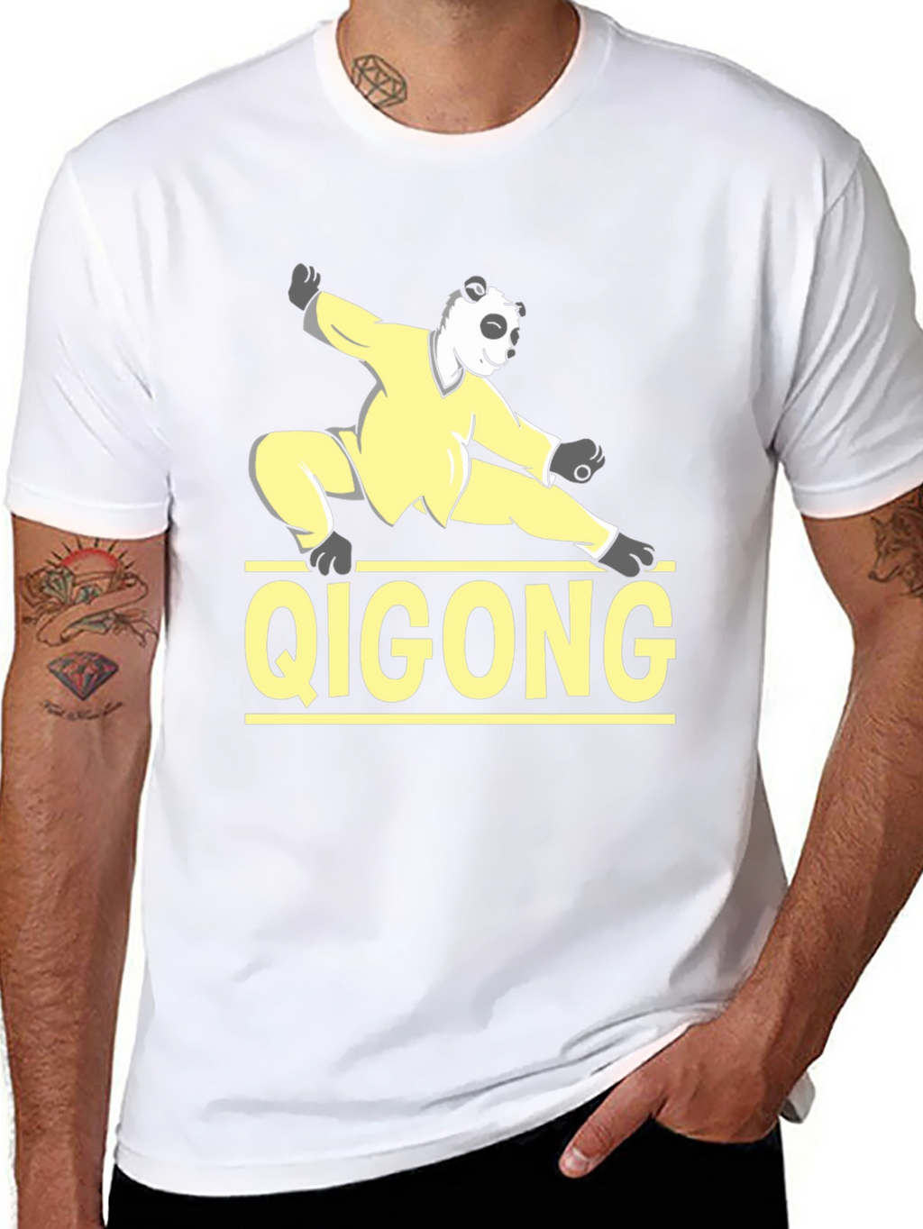 Panda Qigong Black T-Shirt