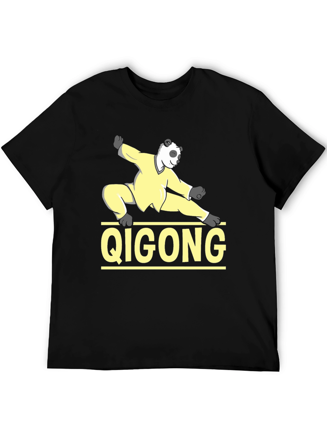 Panda Qigong Black T-Shirt