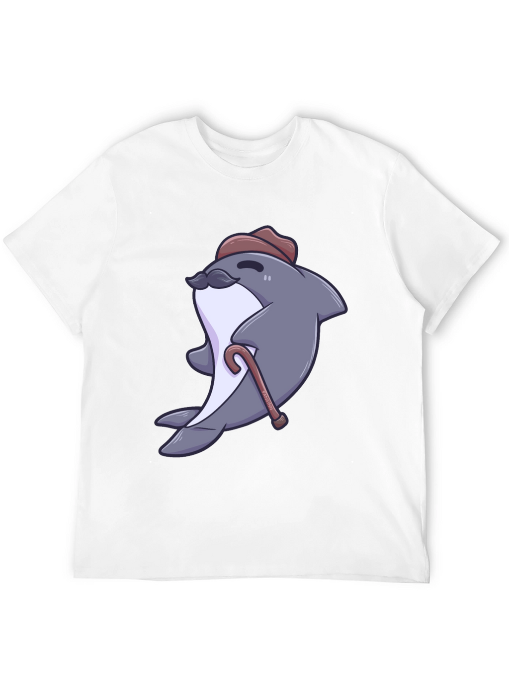 Dapper Dolphin T-Shirt - Cartoon Character Tee