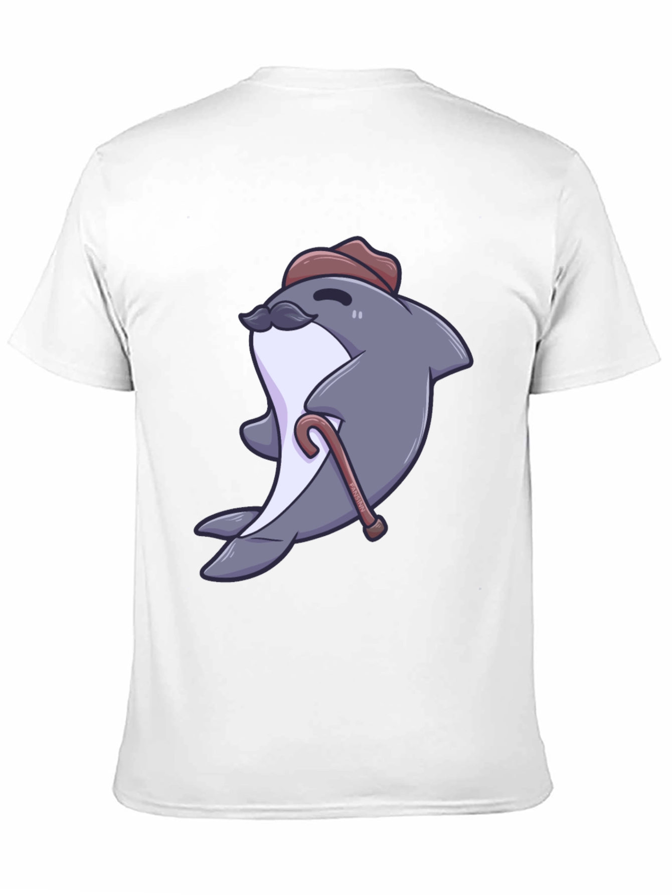 Dapper Dolphin T-Shirt - Cartoon Character Tee