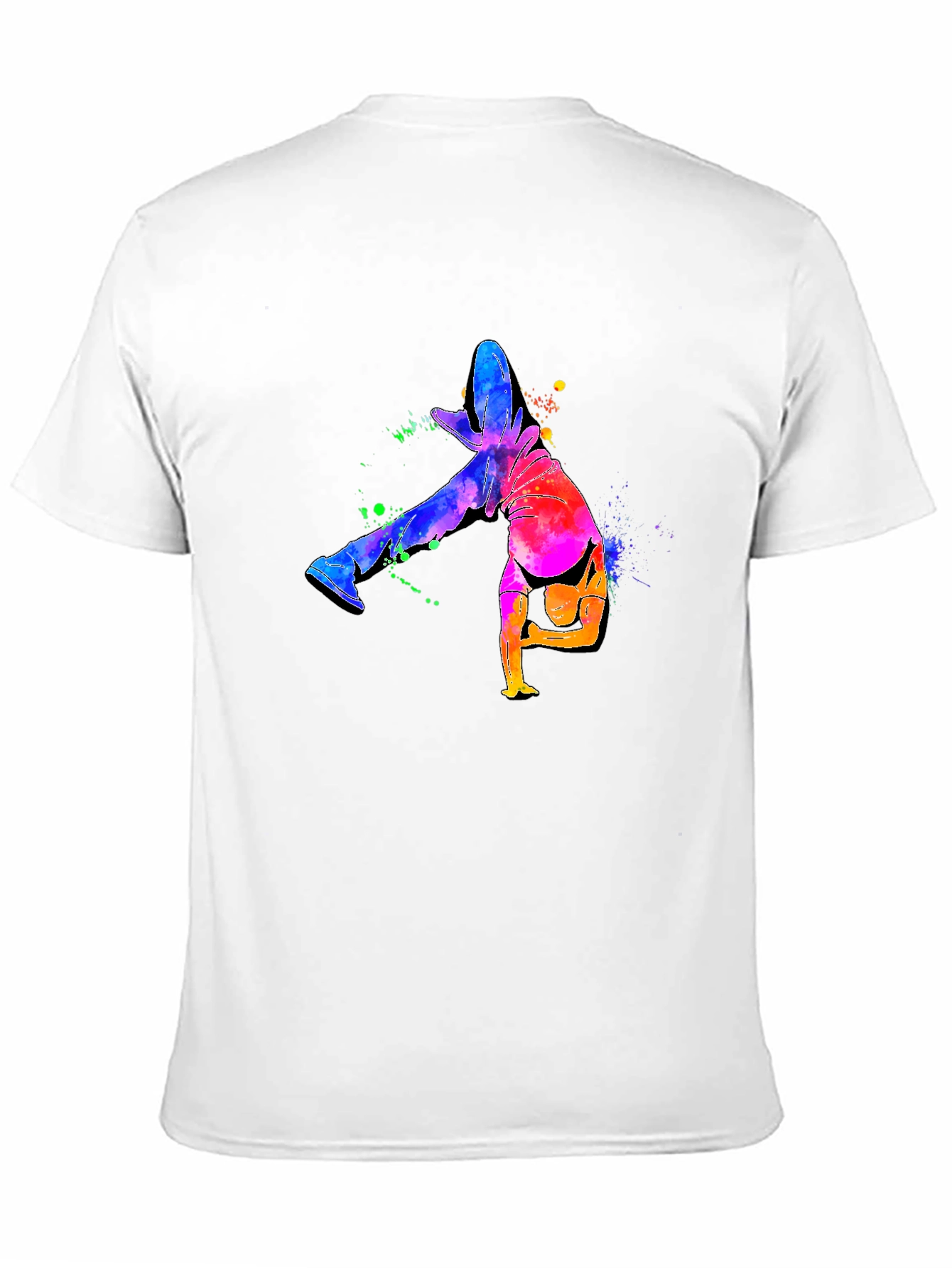 Abstract Watercolor Breakdancer Graphic Tee