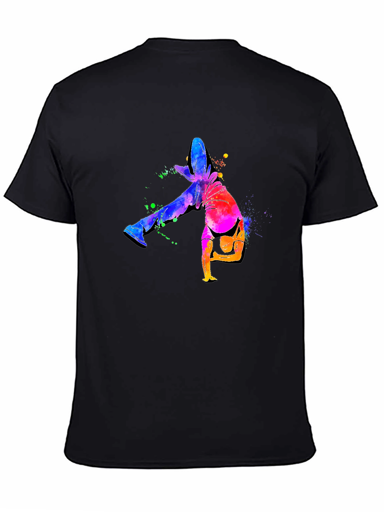 Abstract Watercolor Breakdancer Graphic Tee