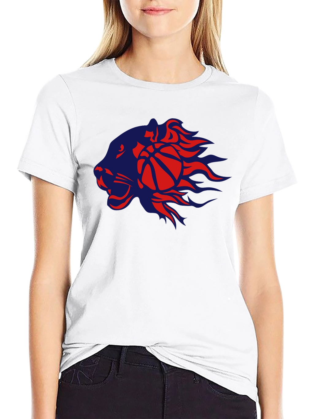 Basketball Lion Graphic T-Shirt