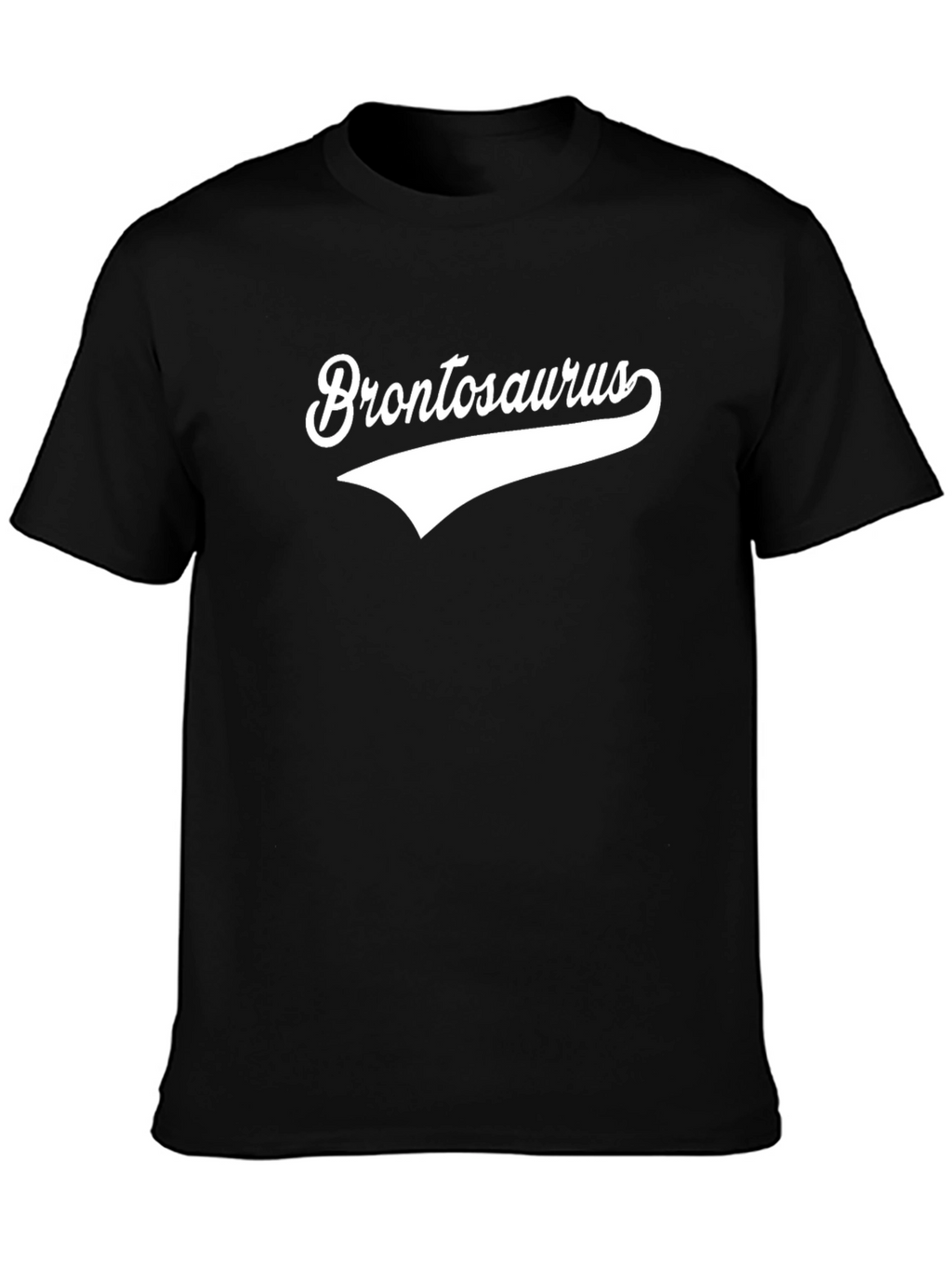 Brontosaurus Black T-Shirt - Retro Style
