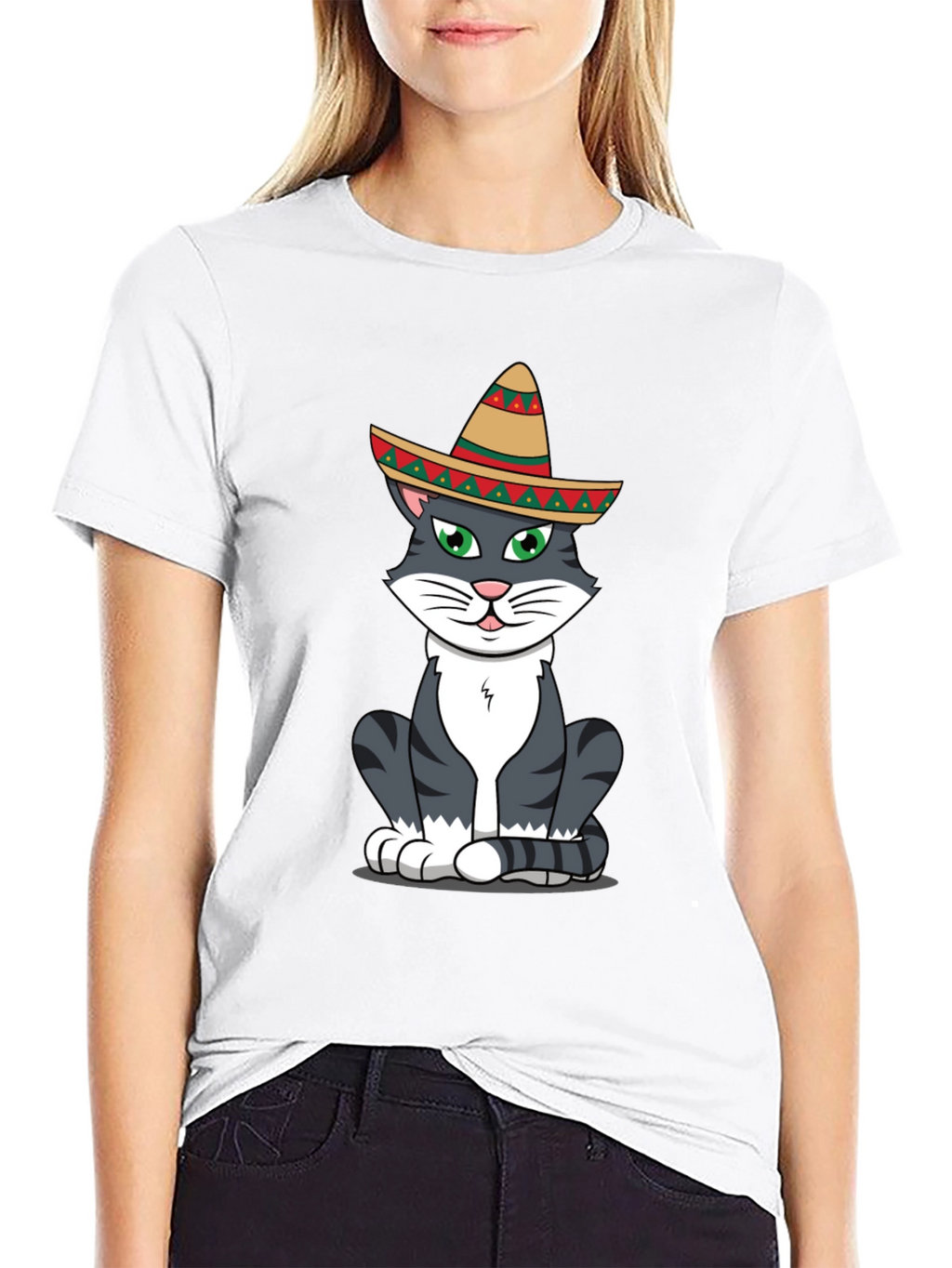 Cat in Sombrero Graphic Tee