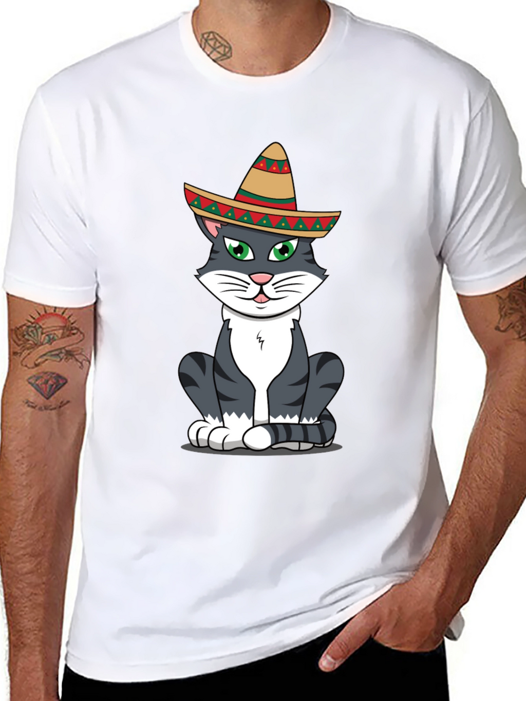 Cat in Sombrero Graphic Tee