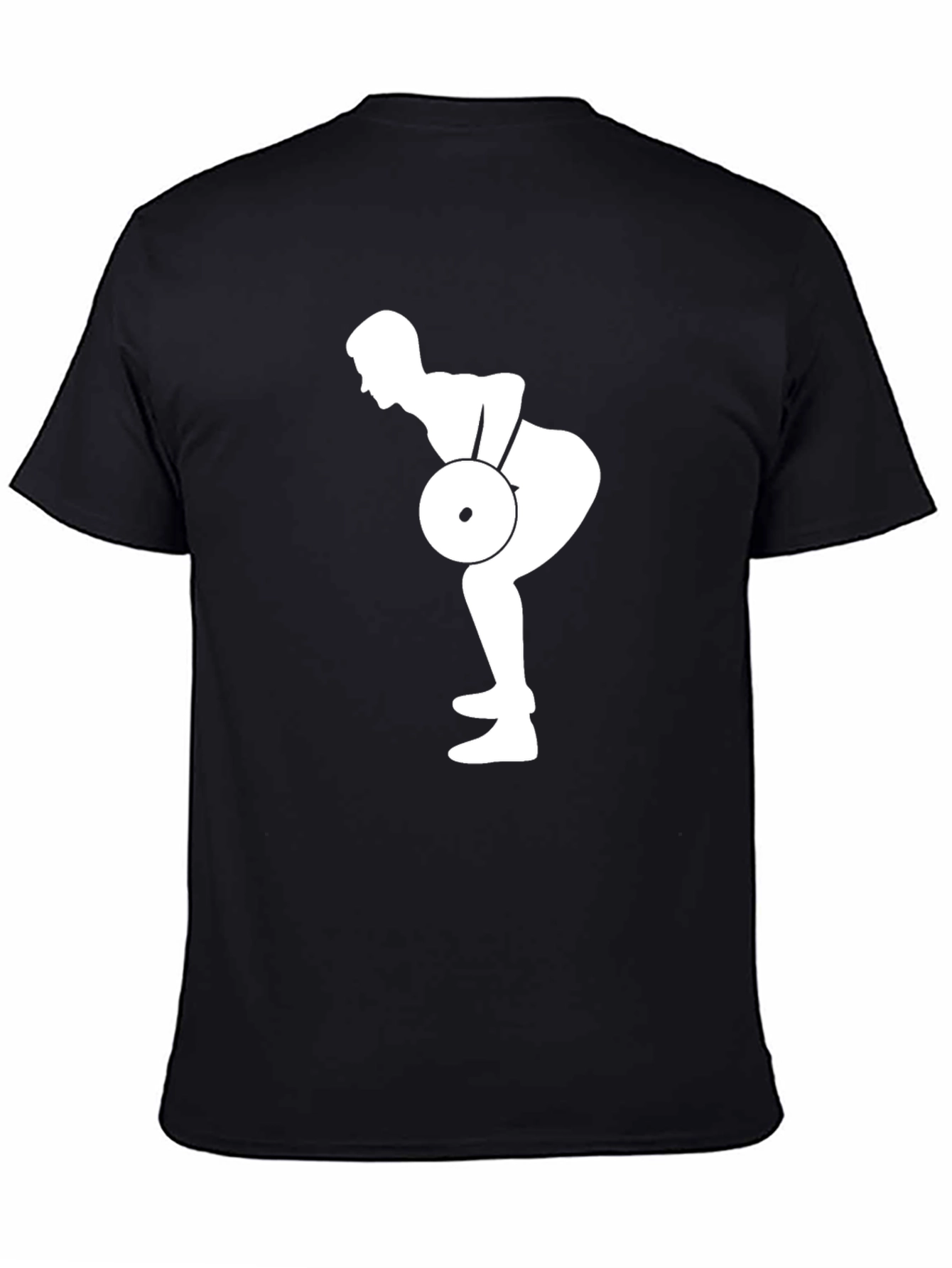 Weightlifting Silhouette Black T-Shirt