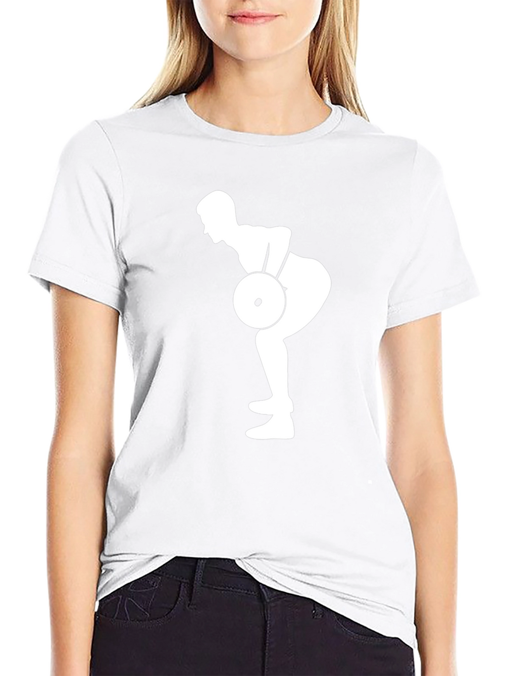 Weightlifting Silhouette Black T-Shirt