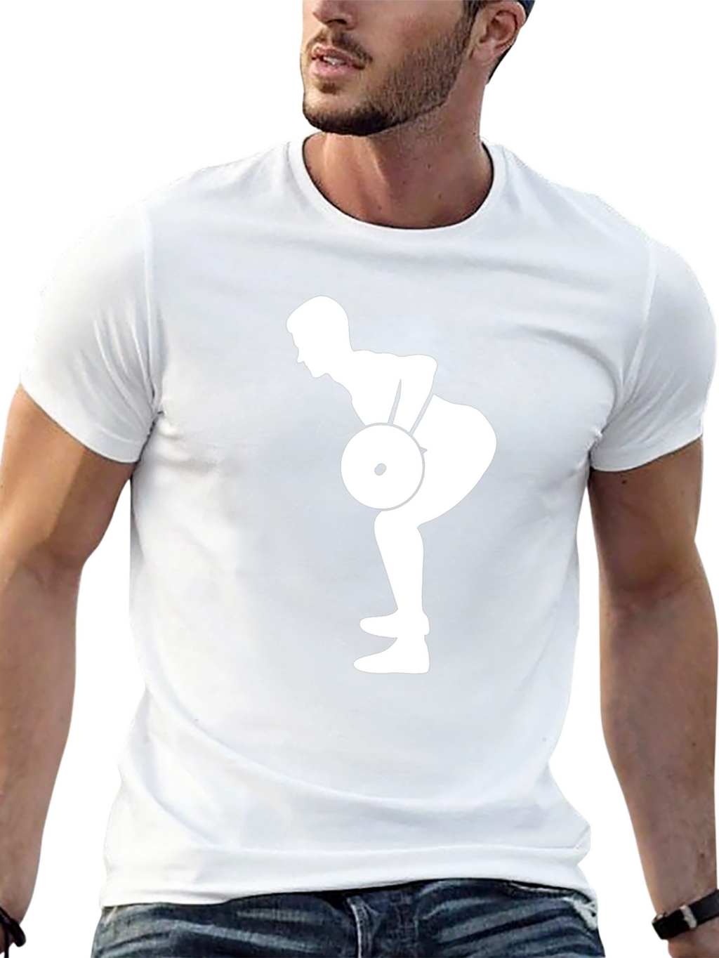 Weightlifting Silhouette Black T-Shirt